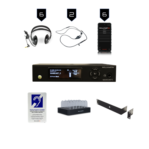 Williams AV Wavecast System with 6 WAV Pro WIFI Receivers