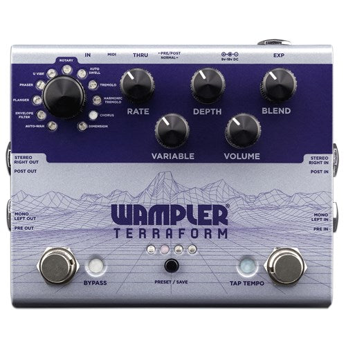Wampler Terraform Multi-Modulation Effects Box with Advanced DSP and Programmable Presets