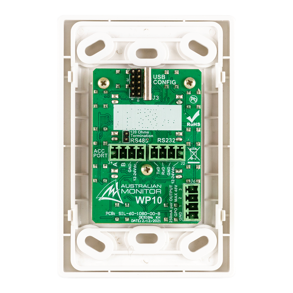 WP10-W 10 button wall panel - Australian Monitor