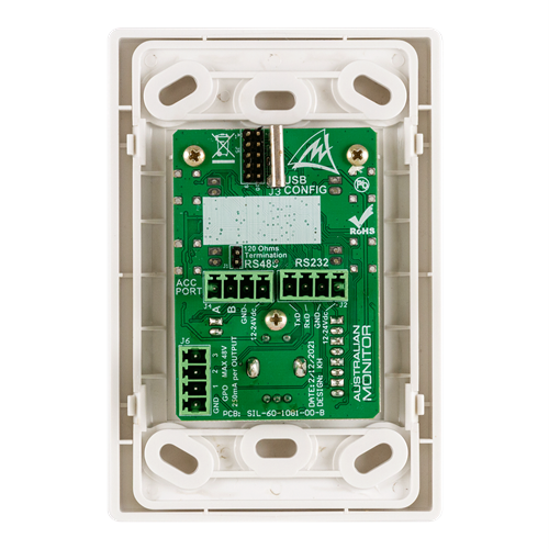 Australian Monitor 4 Button Wall Control Panel with Rotary Encoder White WP4R-W for the ZONEMIX Solution