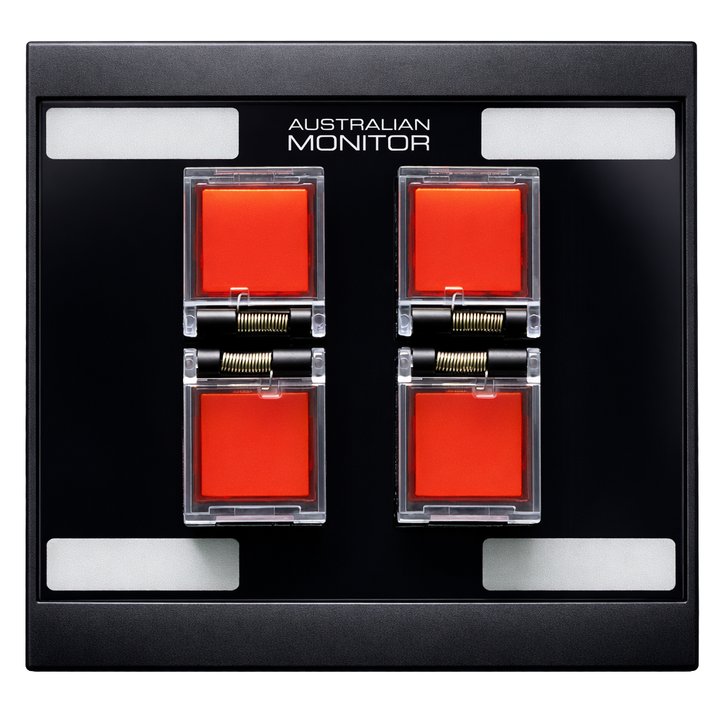 WP4S-EU-B Euro 4 button wall panel - Australian Monitor