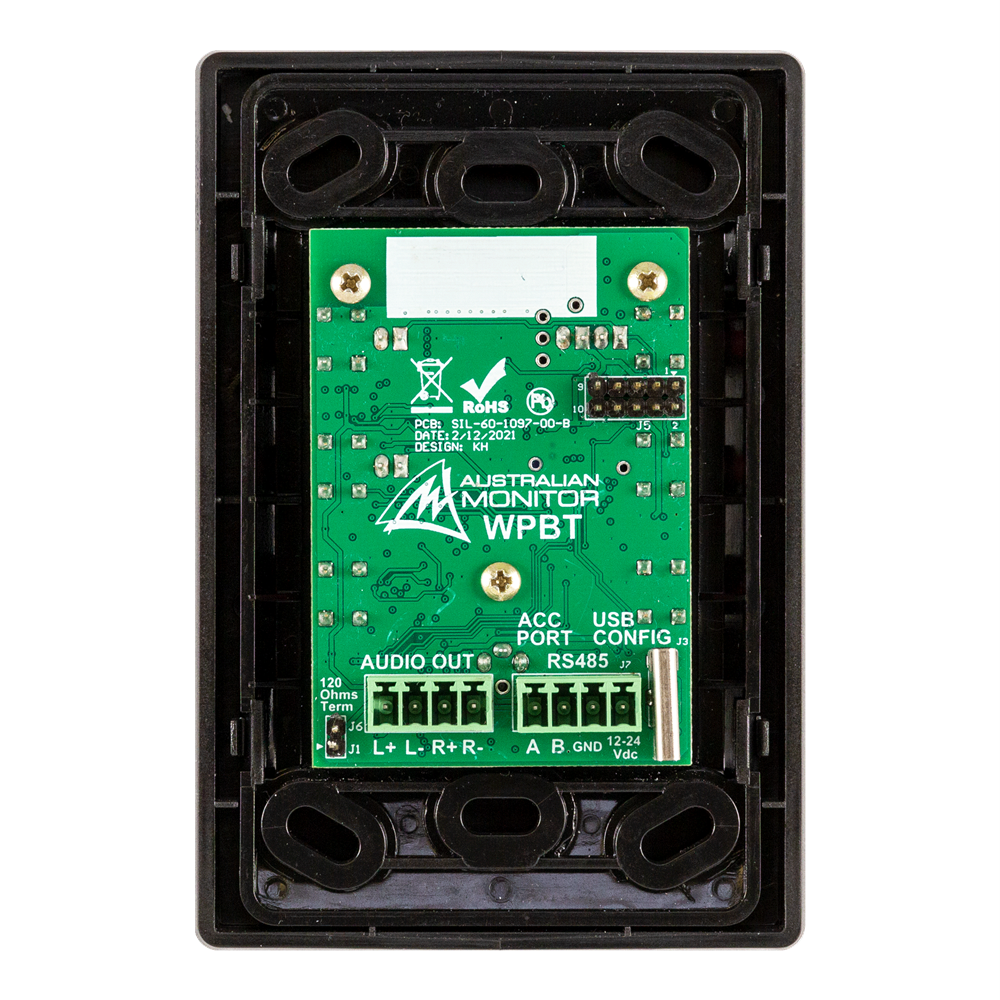 WPBT-B Bluetooth wall panel rear - Australian Monitor