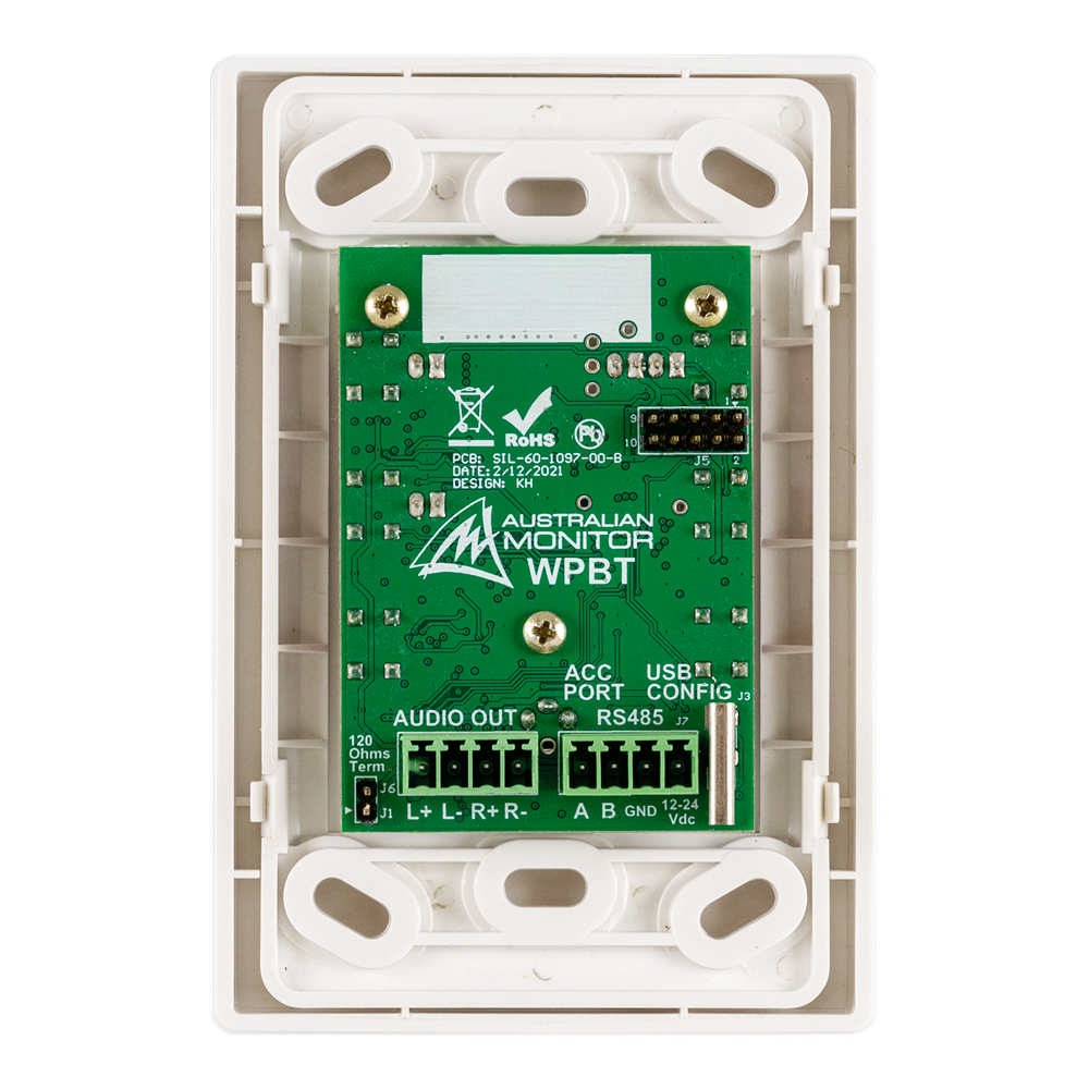 WPBT-W Bluetooth wall panel rear - Australian Monitor