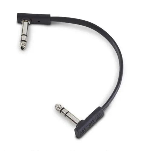 RockBoard Flat TRS Cable 15cm Black