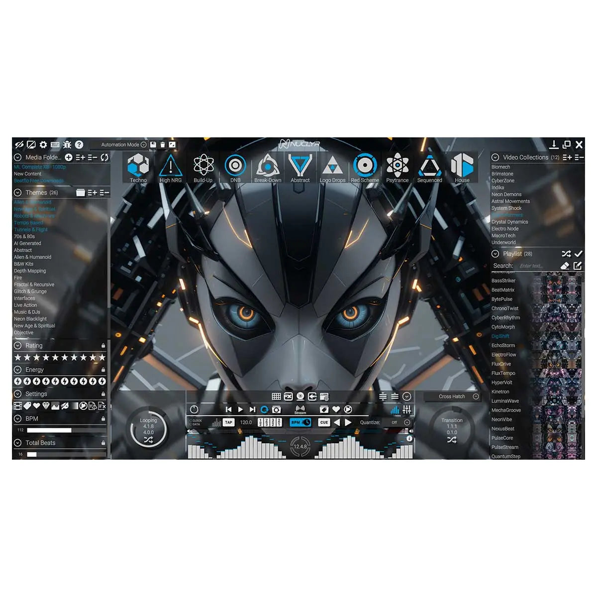 Beatflo NUCLYR Software visual instrument for DJs, VJs, musicians & venues