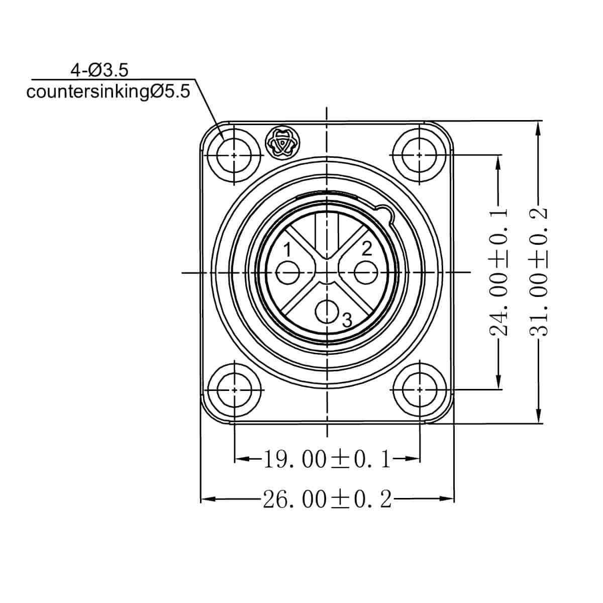 Enova XL13MB-W XLR chassis connector male 3-pin IP65 black plastic housing solder cups Enova
