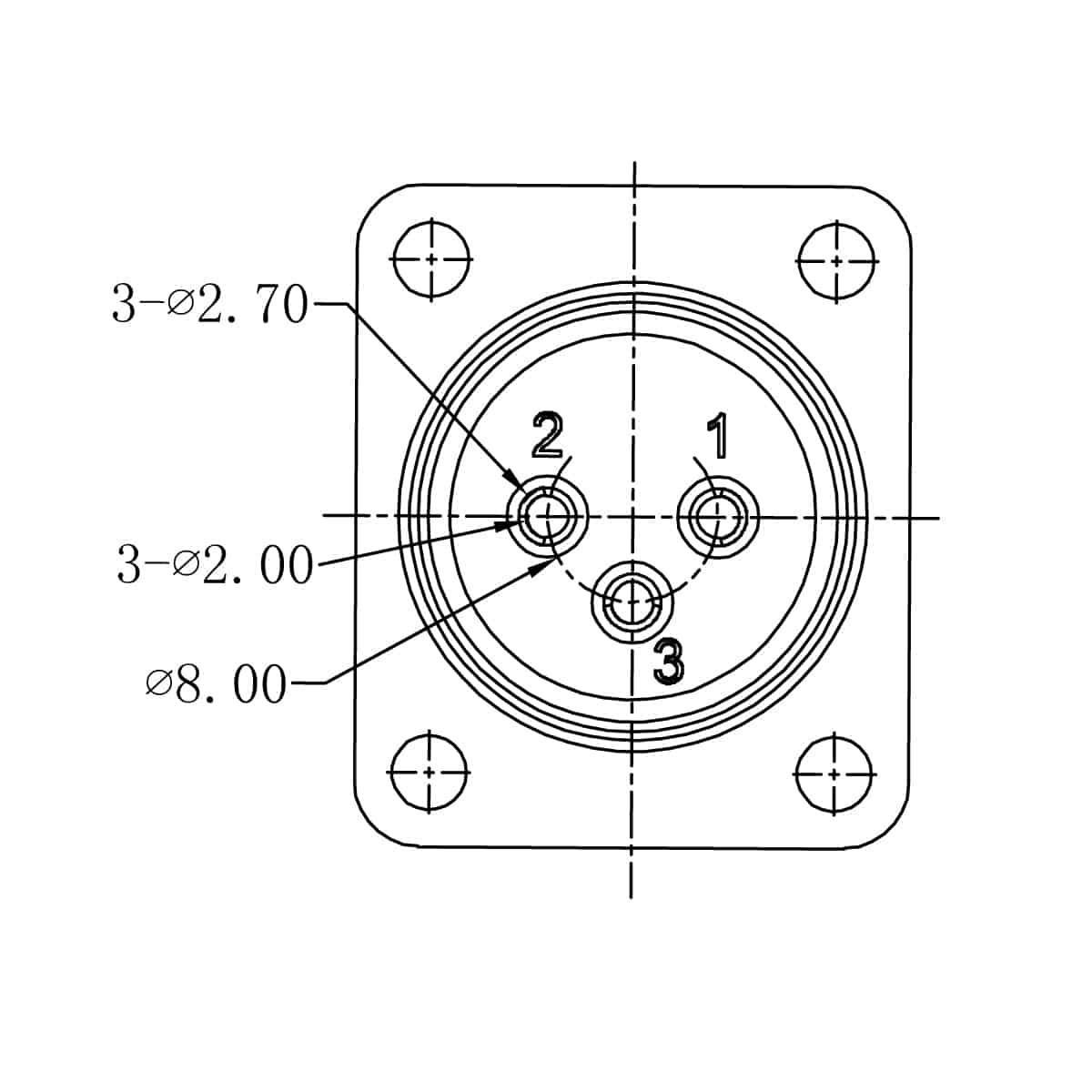 Enova XL13MB-W XLR chassis connector male 3-pin IP65 black plastic housing solder cups Enova