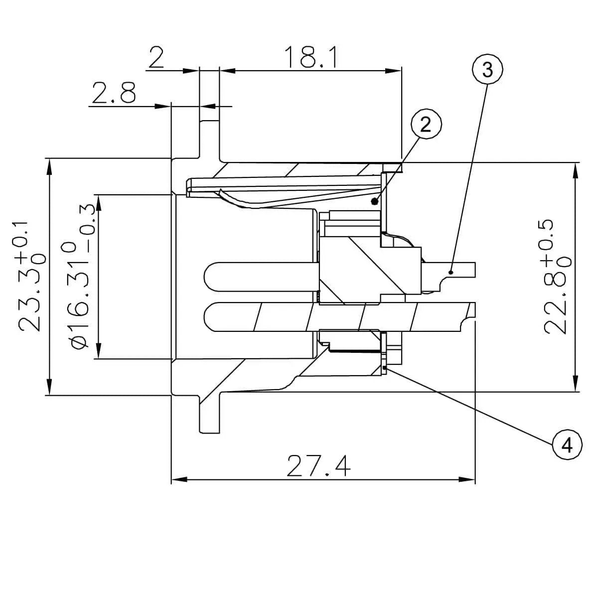 Enova XL15MB XLR chassis connector male 5-pin black metal housing solder cups Enova