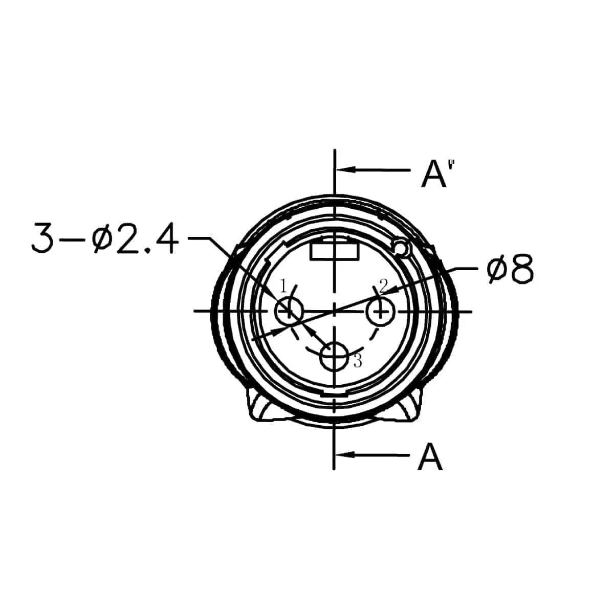 Enova XL23MB-W XLR cable connector male 3-pin IP65 black metal housing and orange boot solder cups Enova