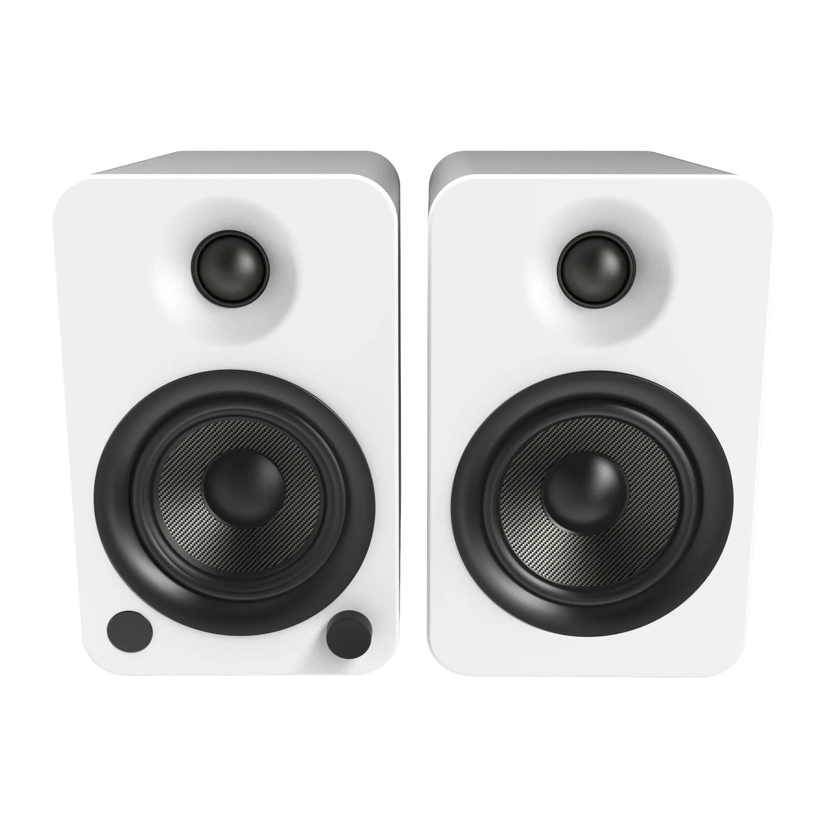 Kanto YU4 140W Powered Bookshelf Speakers with Bluetooth and Phono Preamp - Pair, Matte White Kanto