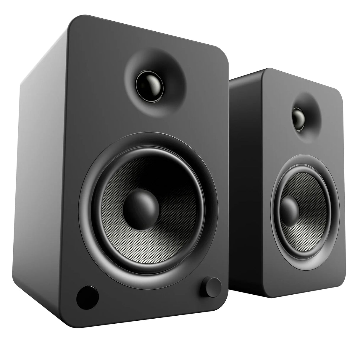 Kanto YU6 200W Powered Bookshelf Speakers with Bluetooth and Phono Preamp - Pair, Matte Black Kanto