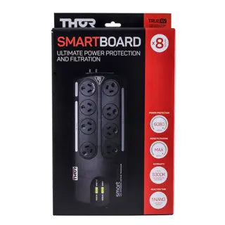 Thor Smart Board 8. Universal Filter and Surge Protector. 8 Outlets, Triple Isolated Active Filter.