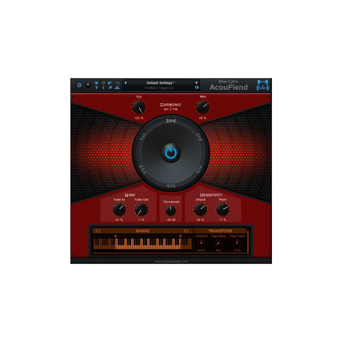 Blue Cat AcouFiend Acoustic feedback simulator plug-in (Serial Nr + Download) Blue Cat Audio