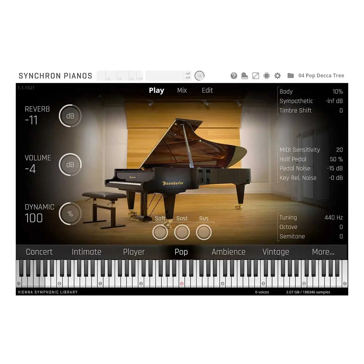 VSL Studio Bösendorfer 280VC (Standard Library) (Digital Download) Vienna Symphonic Library