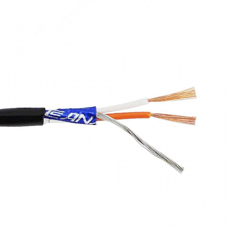 Canare L-2B2AT 2-Conductor Foil-Shield Microphone/Install Cable — Black 500m