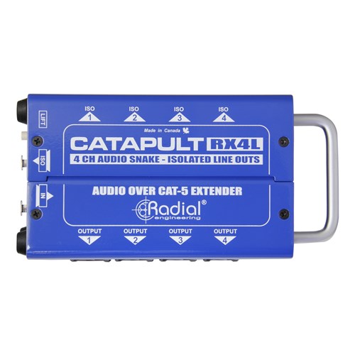 Radial Catapult RX4L - 4-Channel Cat 5 Audio Snake Receiver w/ Line Level Isolation