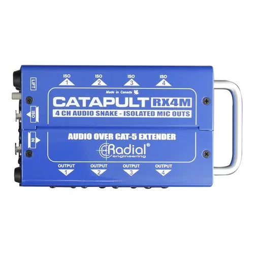 Radial Catapult RX4M - 4-Channel Cat 5 Audio Snake Receiver w/Mic Signal Split Radial Engineering