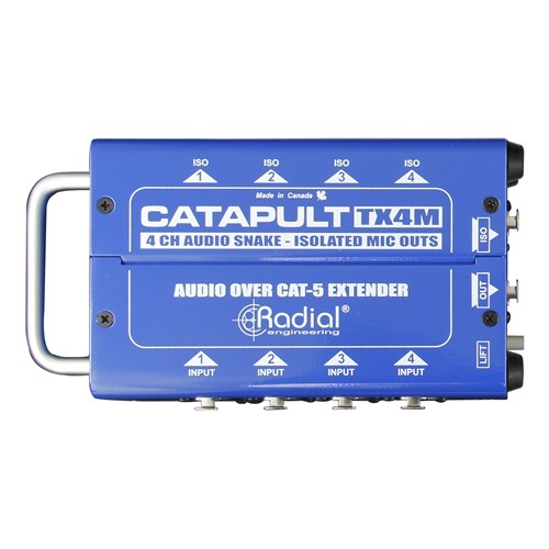 Radial Catapult TX4M - 4-Channel Cat 5 Audio Snake Transmitter w/Mic Signal Split 