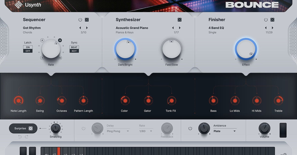UJAM Usynth BOUNCE Loyalty Offer synth interface
