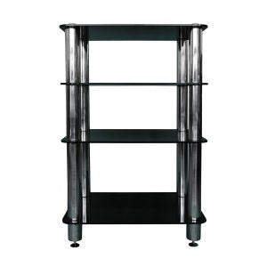 Silcron Steelseries 4 Shelf Hi-Fi Rack – Black Glass