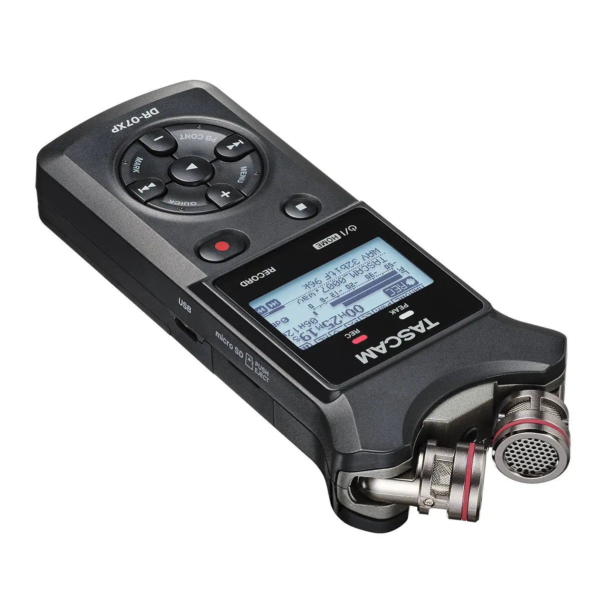 TASCAM DR-07XP 2-Channel 32-Bit Float Handheld Recorder With USB-C Interface and Adjustable Mics TASCAM