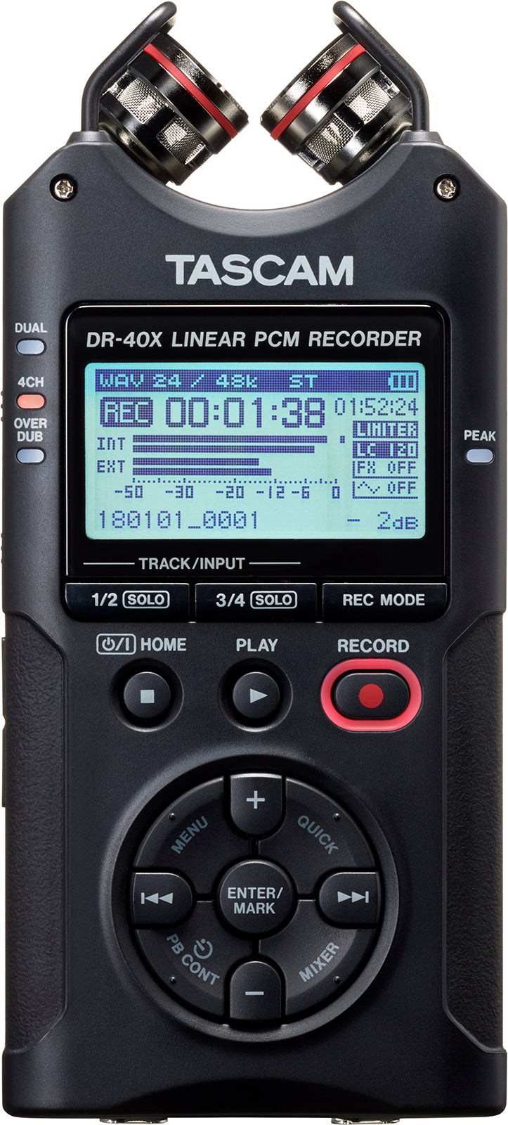 TASCAM DR-40X4 Channel Linear PCM Recorder with free Case