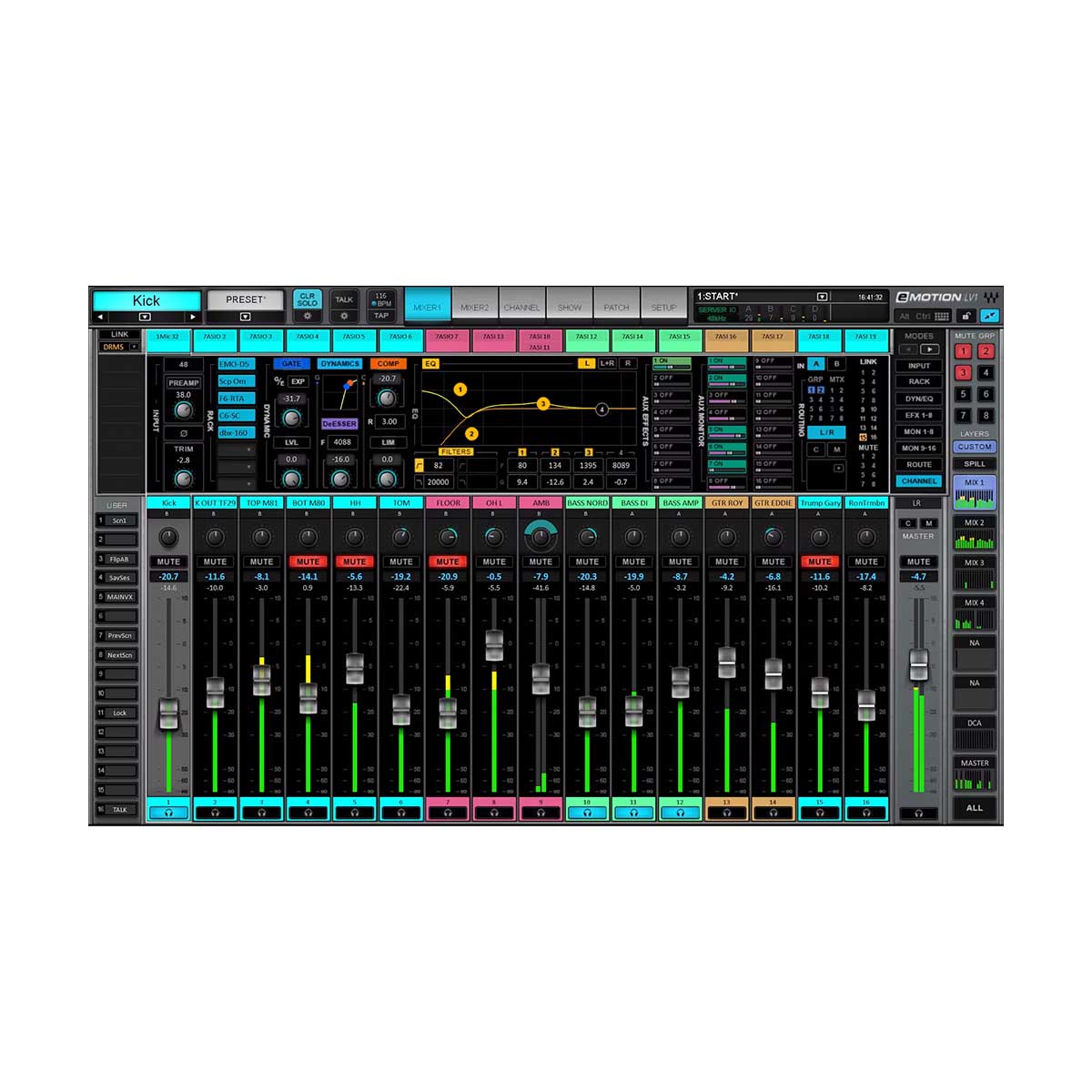 Waves eMotion LV1 Live Mixer – 64 Stereo Channels