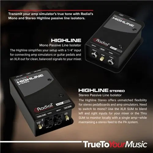 Radial Highline Stereo Stereo Passive Line Isolator Radial Engineering