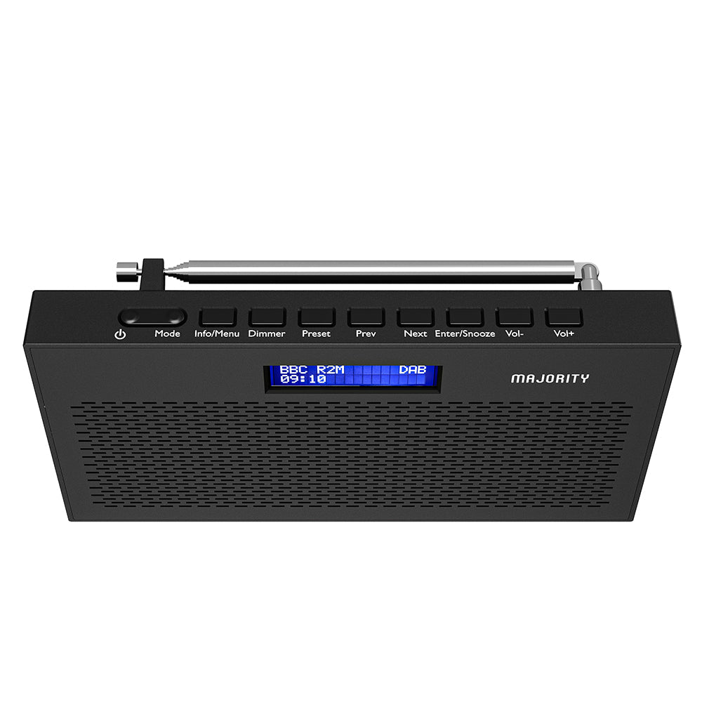 Majority Histon Compact DAB &amp; FM Radio-Black