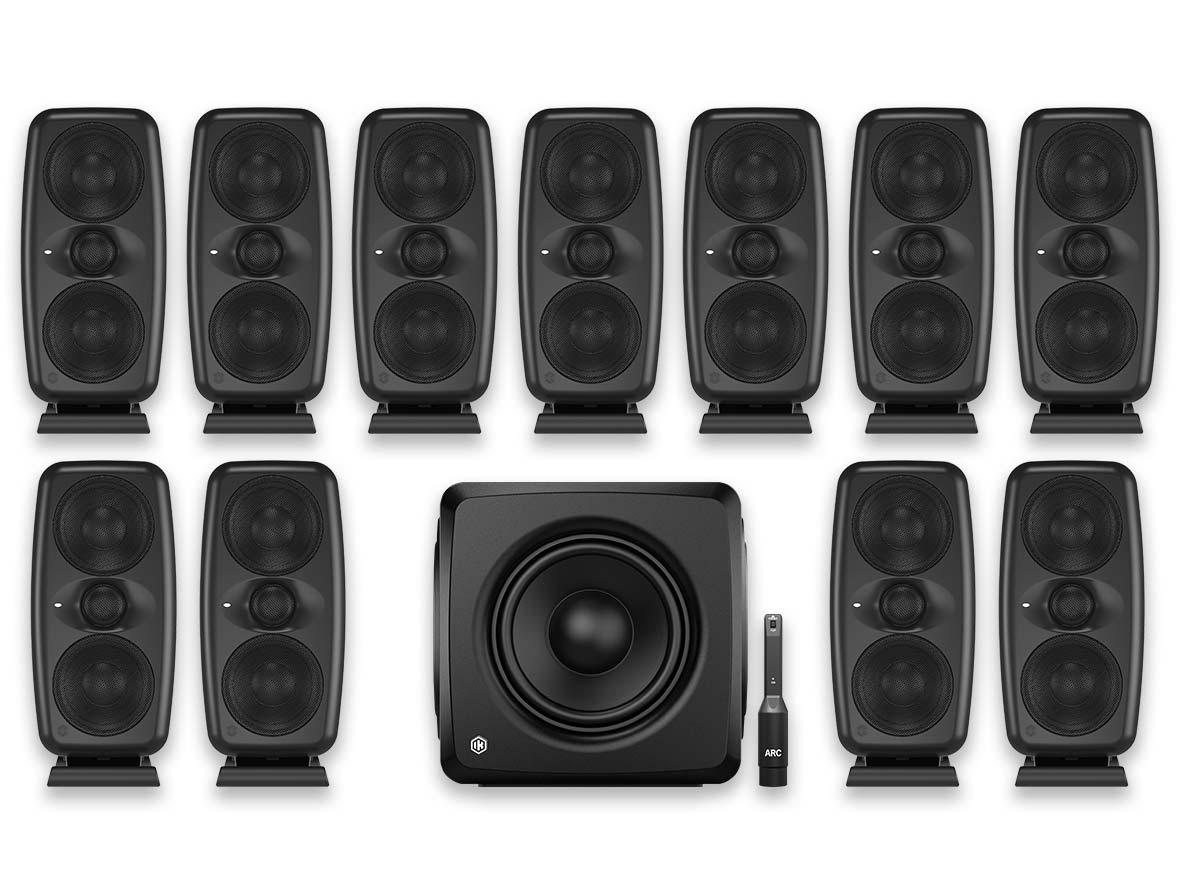IK 7.1.4 iLoud MTM MKII Bundle BLACK - 11 x MTM MKII, 1 x iLoud Sub w/ARC Mic & ARC X Immersive