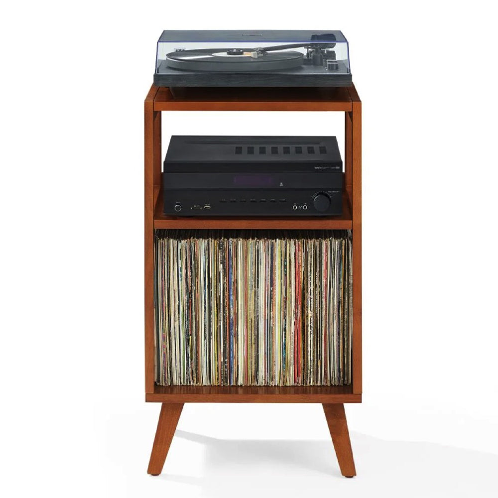 Crosley Asheville Small Record Player Stand -  Walnut