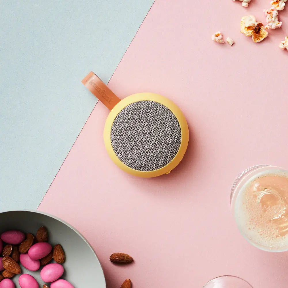 Kreafunk Ago 2 Fabric Bluetooth Speaker - Soft Yellow Kreafunk