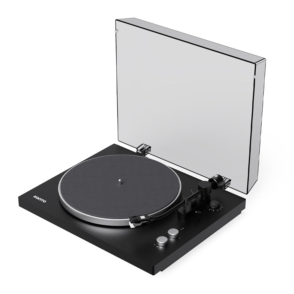 Kanto OBI3 (2nd Gen) Turntable with Bluetooth 5.3, Preamp, and Pitch Control - Matte Black