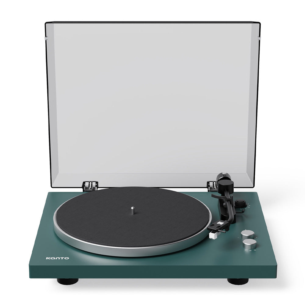 Kanto OBI3 (2nd Gen) Turntable with Bluetooth 5.3, Preamp, and Pitch Control - Matte Green
