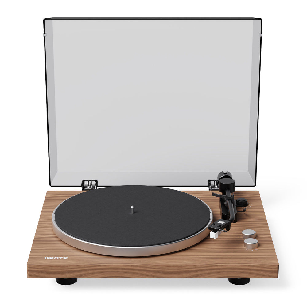 Kanto OBI3 (2nd Gen) Turntable with Bluetooth 5.3, Preamp, and Pitch Control - Walnut
