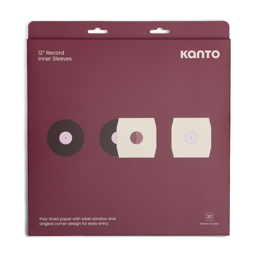 Kanto TT-IS20 Poly-Lined Paper Inner Sleeves for 12" Vinyl Records — 20 Pack