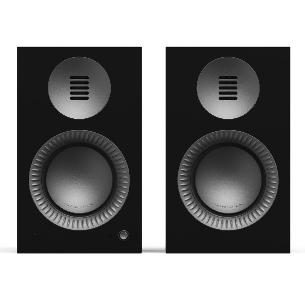 Kanto TUK (2nd Gen) Grand Passive Speaker System with Air Motion Transformer (AMT) Tweeter and 6" Aluminium Concave Woofer, Matte Black w/ Gunmetal