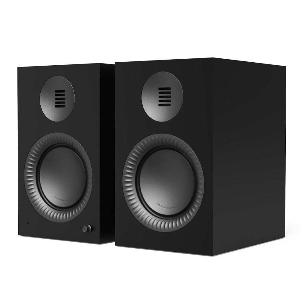 Kanto TUK (2nd Gen) Grand 320 W Premium Powered Speaker System with Bluetooth® 5.4, Dual RCA and USB-C Inputs, Matte Black w/ Gunmetal