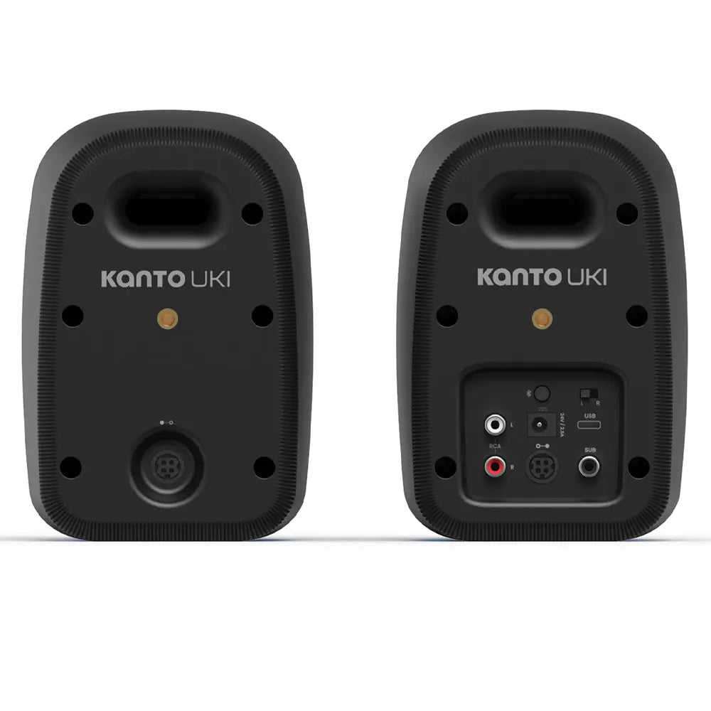 Kanto UKI 100W Desktop Speakers with Bluetooth, USB-C, Headphone out, Onyx (Matte Black), Pair Kanto