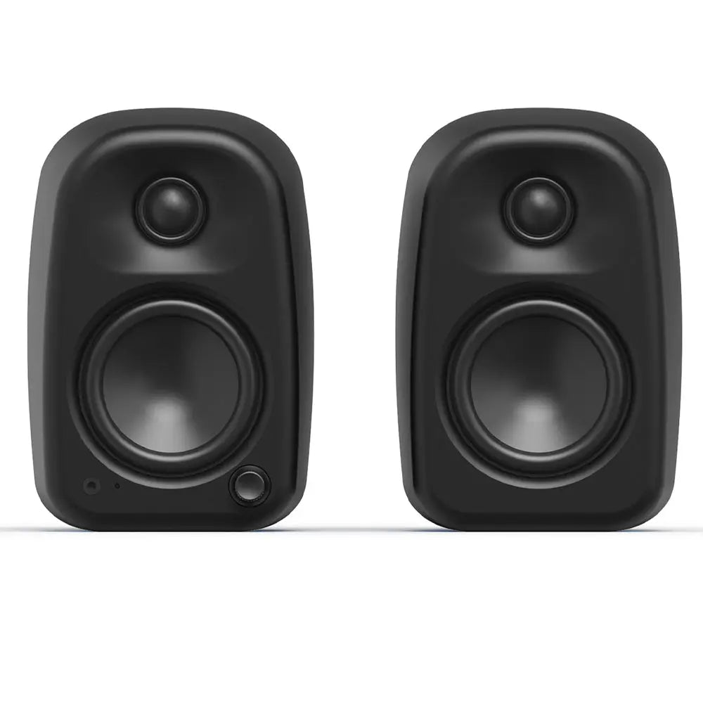 Kanto UKI 100W Desktop Speakers with Bluetooth, USB-C, Headphone out, Onyx (Matte Black), Pair Kanto