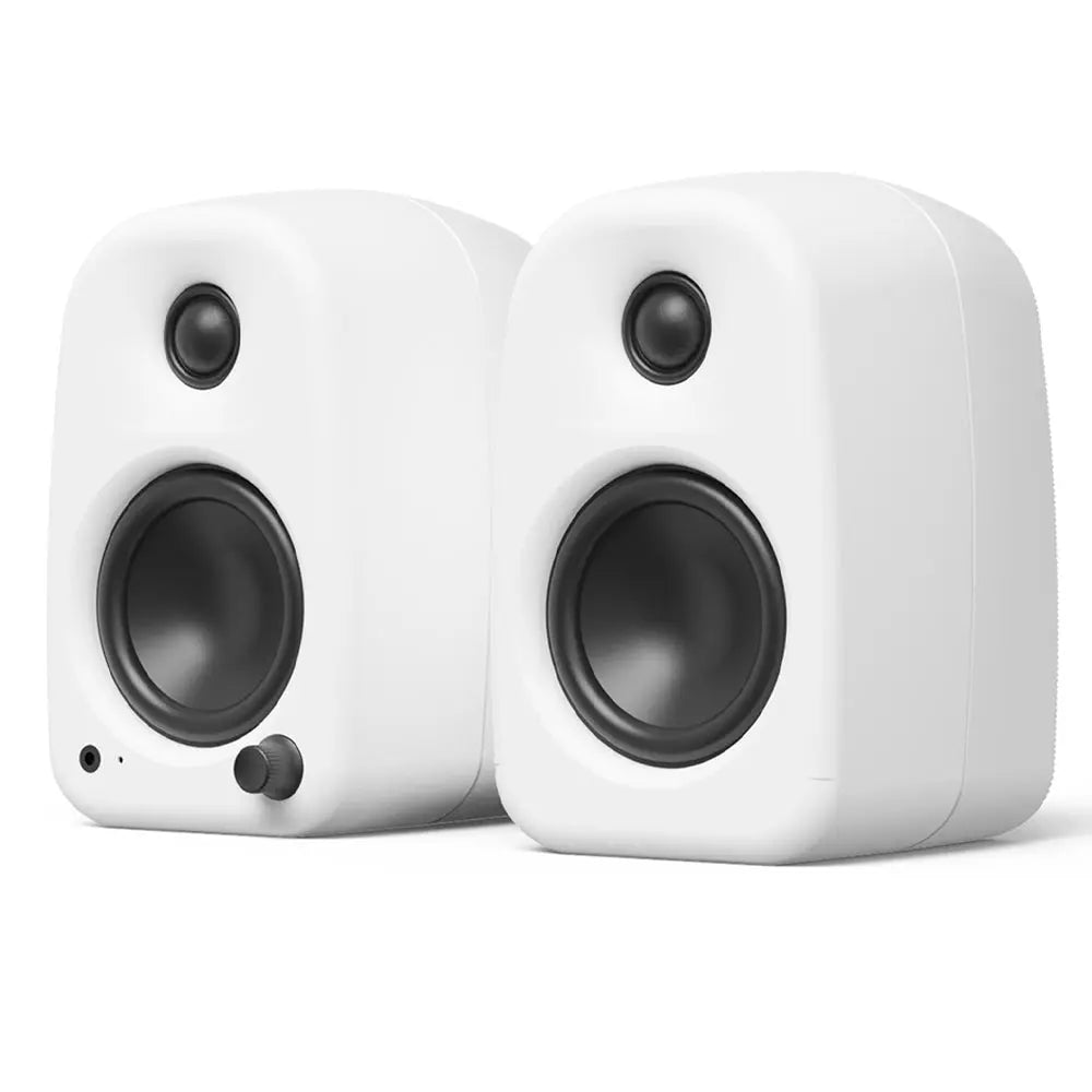 Kanto UKI 100W Desktop Speakers with Bluetooth, USB-C, Headphone out, Chalk (Matte White), Pair Kanto