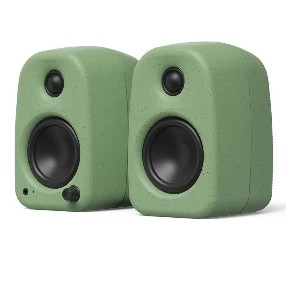 Kanto UKI 100W Desktop Speakers with Bluetooth, USB-C, Headphone out, Sage (Matte Green), Pair Kanto