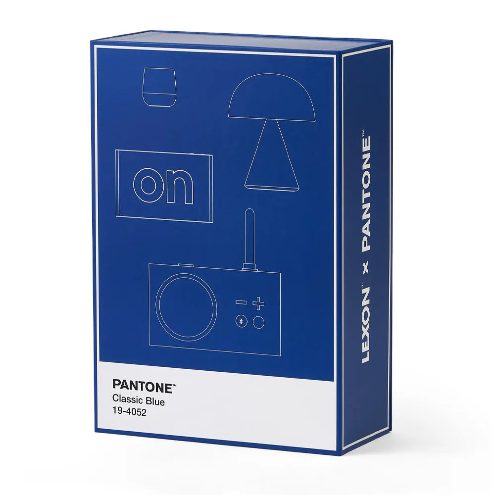 Lexon GIFT Set PANTONE - Includes Mino+ Mini Speaker, Flip Classic Clock, Mina M Lamp, Thykho 3  Speaker - Classic Blue - Koala Audio