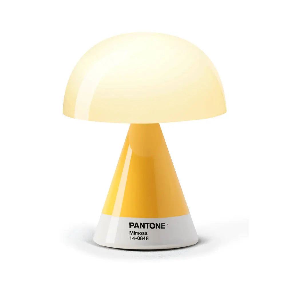 Lexon GIFT Set PANTONE - Includes Mino+ Mini Speaker, Flip Classic Clock, Mina M Lamp, Thykho 3  Speaker - Yellow Lexon