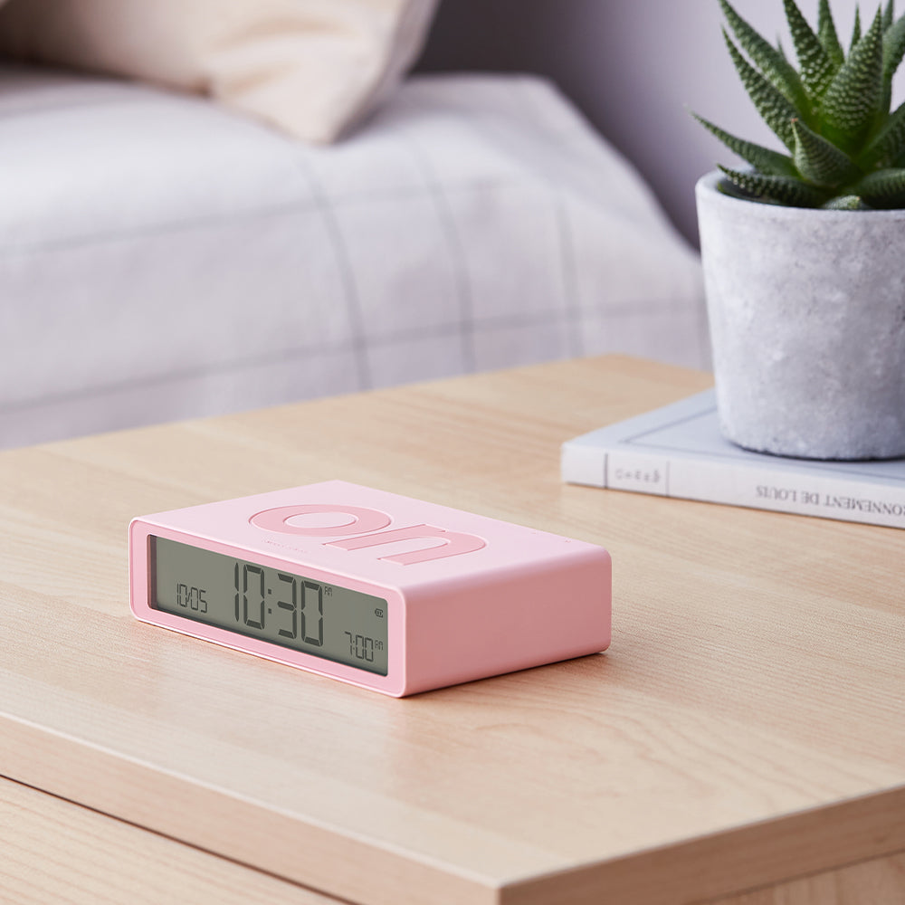 Lexon Flip Classic Reversible Alarm Clock - Pink