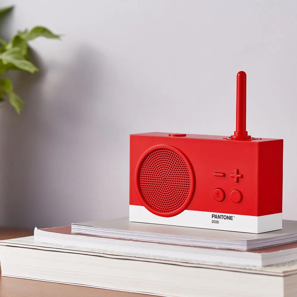 Lexon Thykho 3 Fm Radio & Bluetooth Speaker PANTONE -2035 Red Lexon