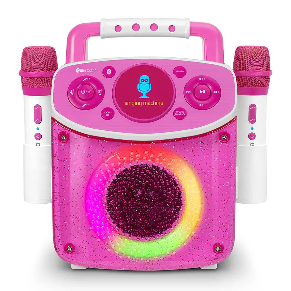 Singing Machine Mini Sparkle Bluetooth Karaoke Speaker - Pink - Koala Audio
