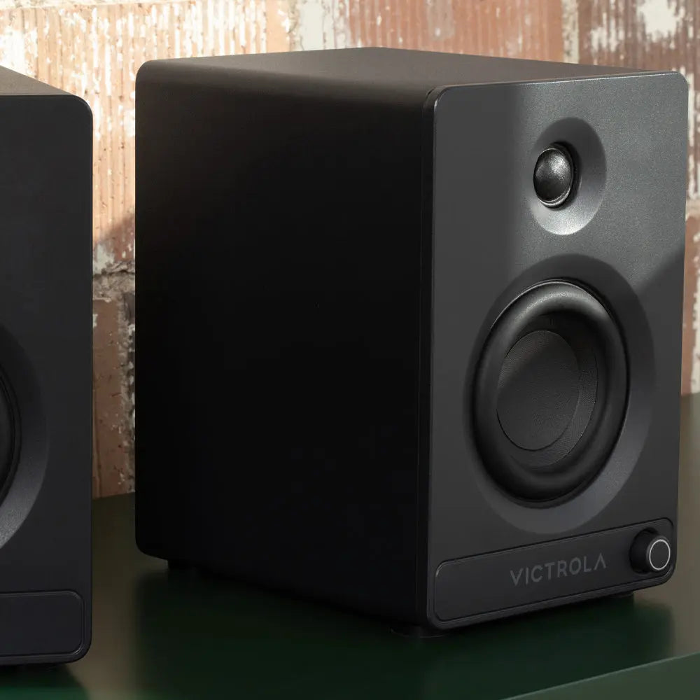 Victrola Tempo Bookshelf Speakers - Black Victrola