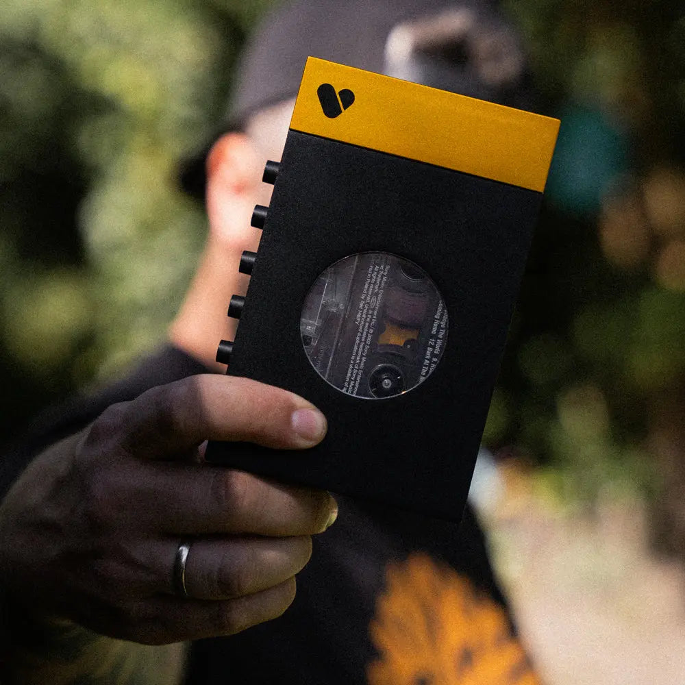 We Are Rewind Portable Cassette Player & Recorder - Amy, Black & Yellow We Are Rewind