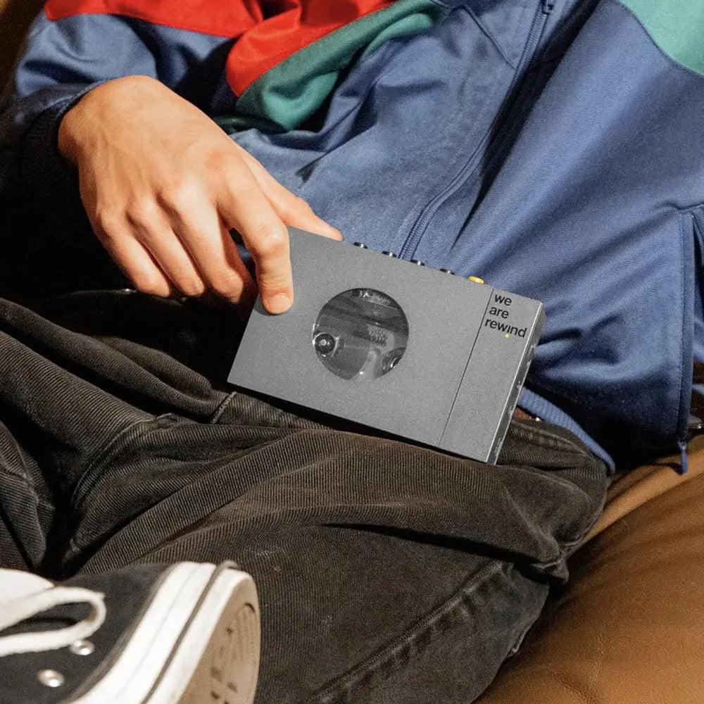 We Are Rewind Portable Cassette Player & Recorder - Keith, Grey We Are Rewind